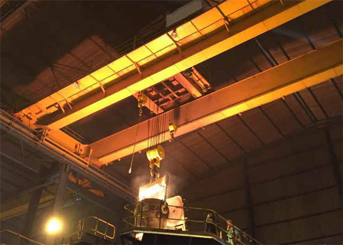 High Temperature Casting Ladle Crane Workshop Handling Molten Steel Metal