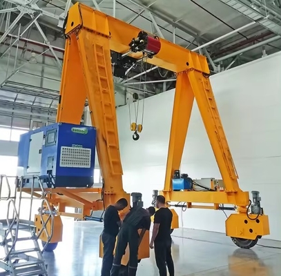 An toàn nâng thang cẩu gantry di động trong xưởng hoặc sân